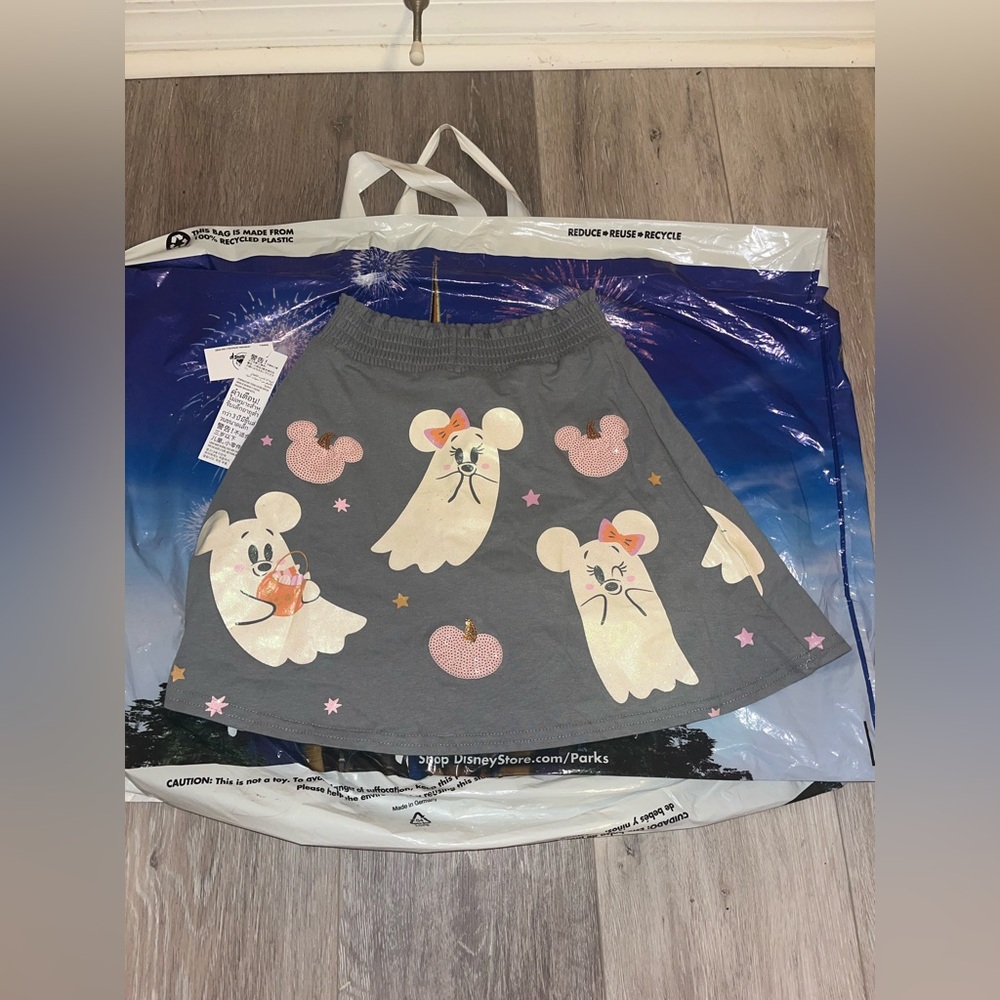 Disney Parks Kids Size 5/6 Halloween Ghost Skort